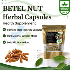 Pure Areca Betel Nut Extract Capsules – 120 Premium Organic Herbal Supplement