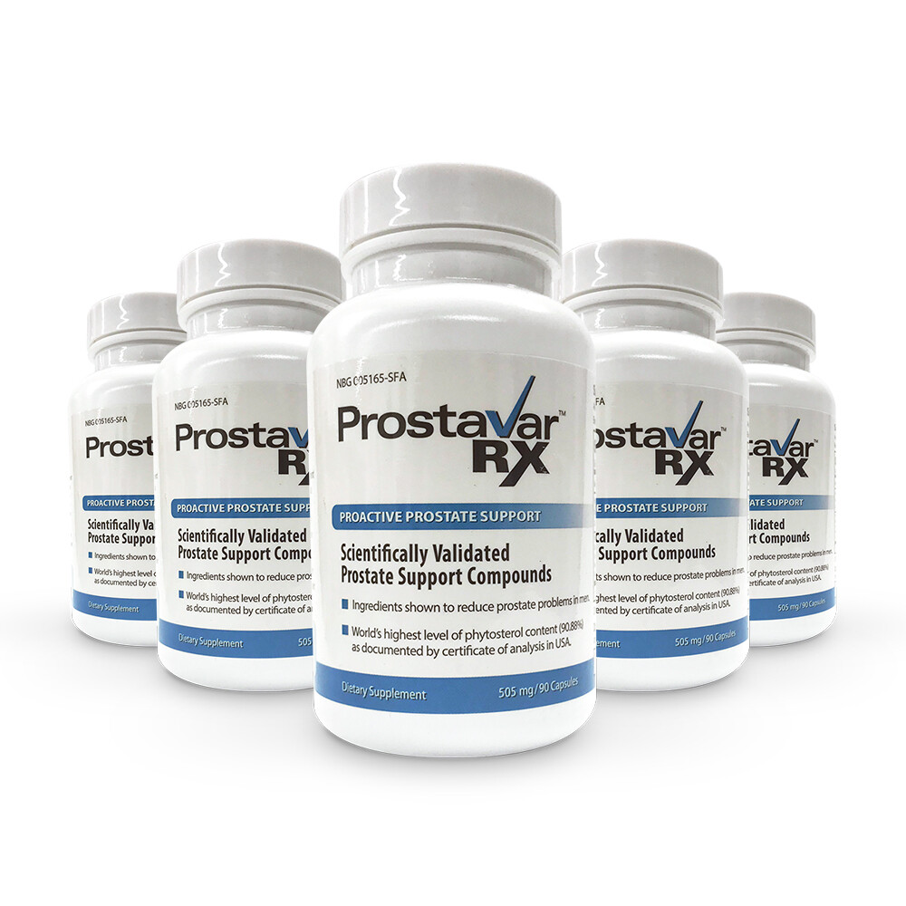 PROSTAVAR RX – 5 Bottles – Proactive Prostate Support – MFG Direct & Fresh!