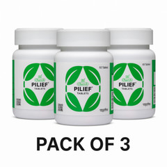 Charak Pilief Tablet Pack of 3 | For Piles & Hemorrhoids Relief | Exp 01/2027