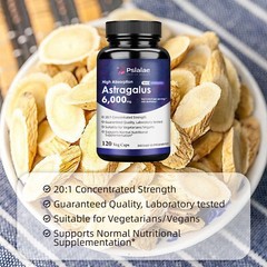 120pcs Astragalus 20:1 Extract-with Bioperine,Immune System Support,Heart Health