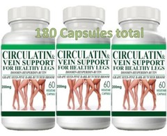 New 3 x Bottle Healthy Legs Support Circulation Vein 180 Capsules Free Shipping