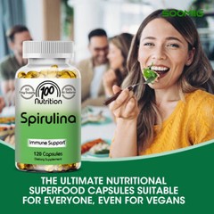 Organic Spirulina 700mg Caps Vegan Detox weight Loss Immune Support Superfood