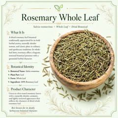 Rosemary Herb or Powder | Natural Memory Hair & Digestive Support | 1/4/8 oz