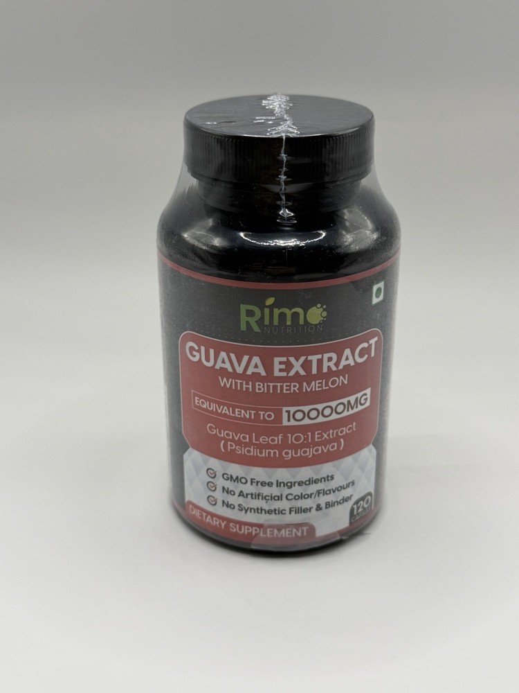 Guava Leaf Extract with Bitter Melon 120 Veg Capsules exp: 1/2027