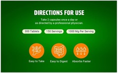 Neem Turmeric Capsules – 300 Tablets, 1000mg, Equal Ratio, 150 Servings (2 Pack)