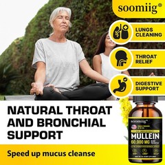 Mullein Drops Lung Cleanse Leaf Extract Immune Support Detox Respiratory 60ml