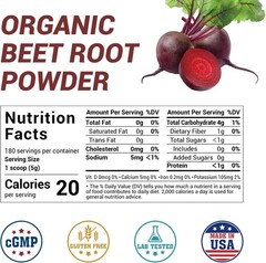 2 LB Organic Beet Root Powder Raw Non GMO Pure Beta Vulgaris Nitric Oxide Booste