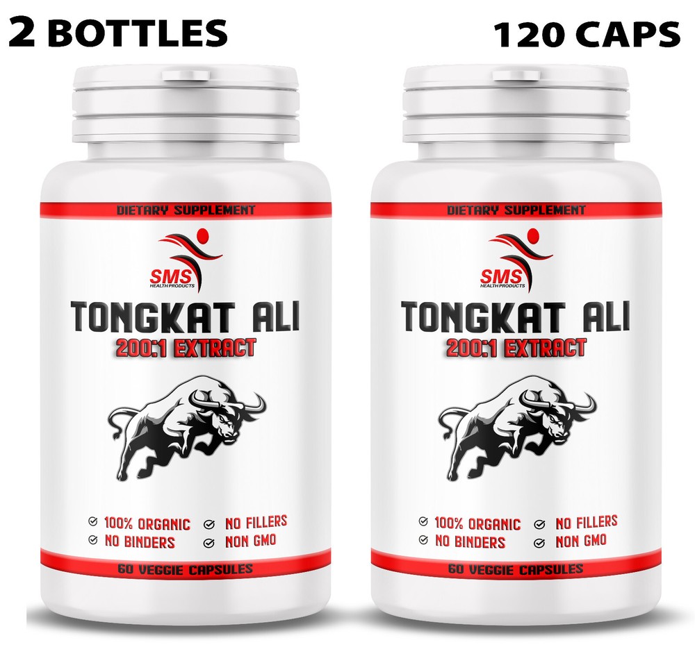 60 PILLS TONGKAT LONGJACK 100% PURE ROOT GRADE ‘A’ EXTRACT 200:1 120 CAPSULES