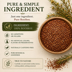 Rooibos Tea Natural Organic Caffeine-Free Herbal Health & Relaxation 1oz | 28.3g
