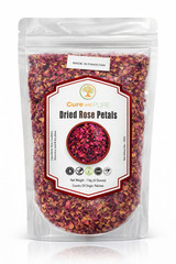 Cure with PURE Dried Rose Petals – Premium Red Rose Petals, 4 oz (113 g)