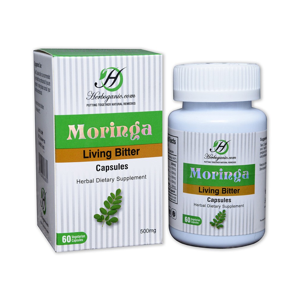 Moringa Living Bitter Capsule, 60 Capsules, Herbal Dietary Supplement