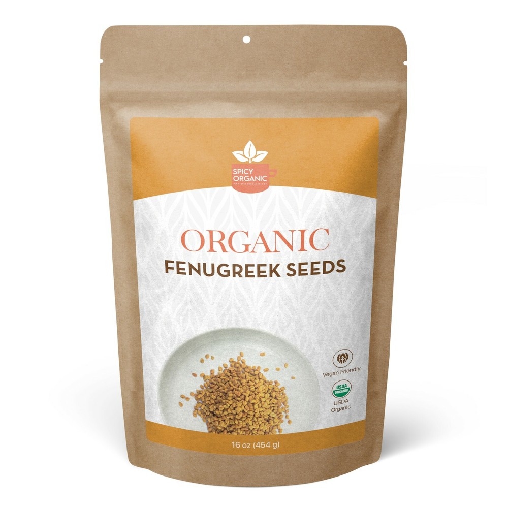 Organic Fenugreek Seeds – Fresh Methi Seeds Whole – 16 OZ