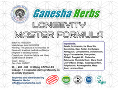 LONGEVITY MASTER ADAPTOGEN FORMULA 24 SUPER TONIC HERBS! 360 CAPSULES!!!