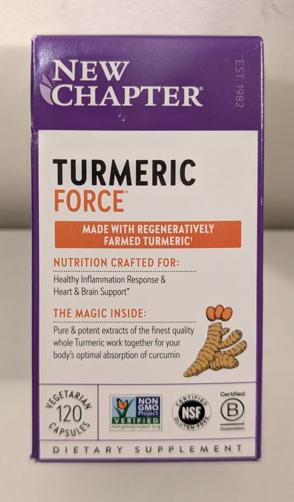 New Chapter Turmeric Force – 120 Capsules – EXP 07/28 – NEW