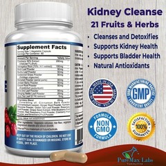 Kidney Cleanse Capsules Cranberry Herbal Blend Urinary Tract Support
