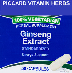 Panax Ginseng 50 Capsules – Non GMO, Gluten Free