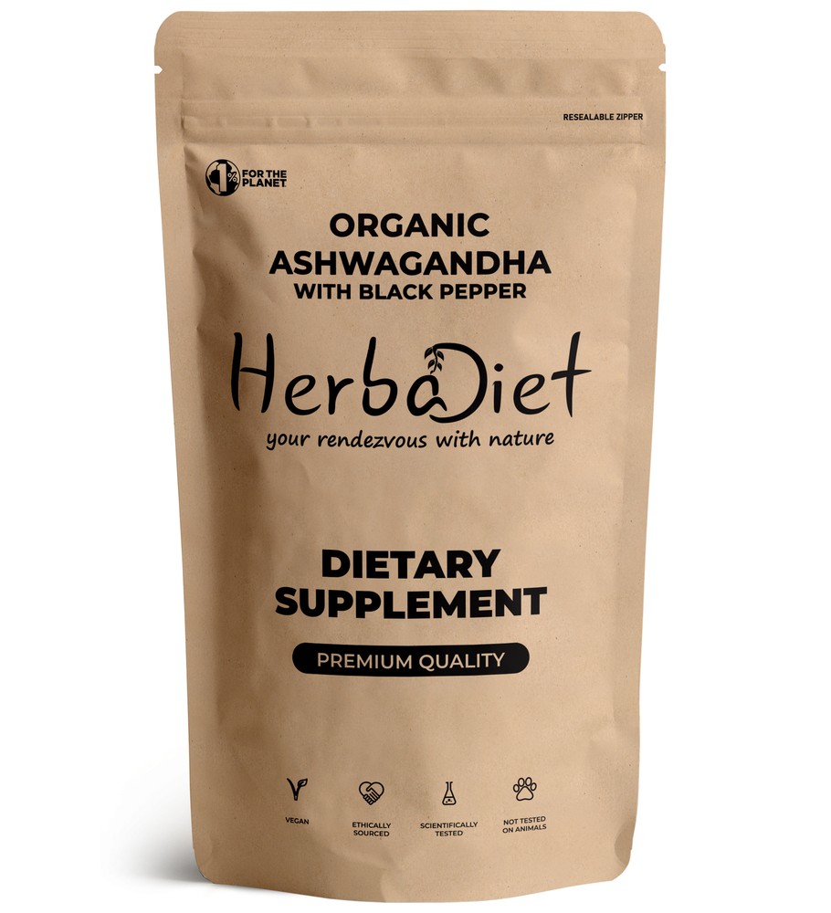 Organic Ashwagandha Root Powder HIGH ABSORPTION Stress Fatigue Anxiety Relief