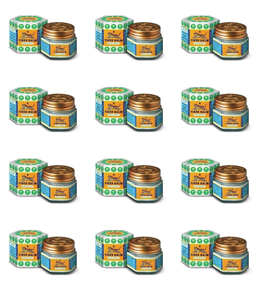 12 X Tiger Balm White | Stuffy Nose & Headache Relief | 9ml Each | Exp: 03/2028