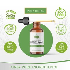 Lemon Balm Tincture – Alcohol-Free | Melissa Officinalis 2 Fl Oz (Pack of 1)