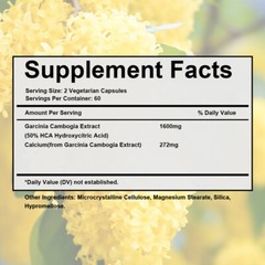 Garcinia Cambogia Weight Loss Fat Burning Energy 1600mg+Calciumi Fast Absorption