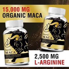 Maca Capsules – with L-Arginine, Supports Energy Desire Stamina Performance