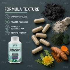 Plant-Based Botanical Capsules – Turmeric, Black Pepper, Spirulina, Chlorella