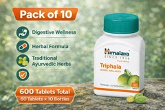 Himalaya Triphala 60 Tablets x10 | Herbal Digestive Aid | Natural Wellness |