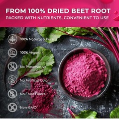 Pure & Natural 8oz Beet Root Powder – , Non-GMO, Versatile for Smoothies & Ba…
