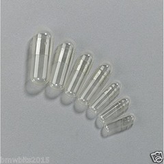 Empty Clear Gelatin Capsules Sizes 5,3,2,1,0,00,000 Self Fill Pharmaceutical