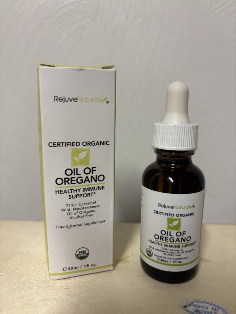 RejuveNaturals Oil of Oregano, USDA Certified Organic – 1 fl Oz Sealed
