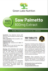 Saw Palmetto 25% Extract 800mg Tablets Prostate Support Prevents Hair Loss