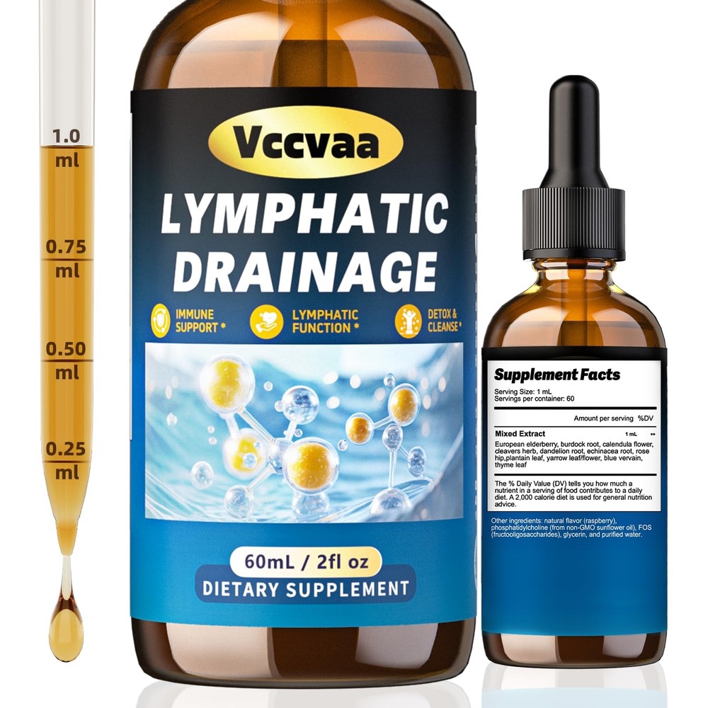 Vccvaa Lymphatic Drainage Drops, 11 in 1 Herbal Lymphatic Drainage Supplement…