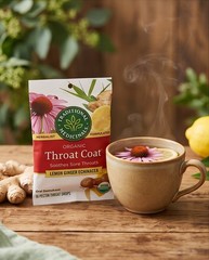 Traditional Medicinals Organic Throat Coat Lemon Ginger Echinacea – 16 Ct