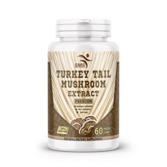 Turkey Tail Mushroom 50% Polysaccharides Extract Powder 60 Veggie Caps Organic