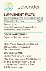 HerbEra Lavender Alcohol-FREE Extract Tincture Organic (Lavandula x intermedia)