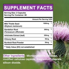 MILK THISTLE CAPSULES-Supports Liver Health Milk Thistle Extract,Detox
