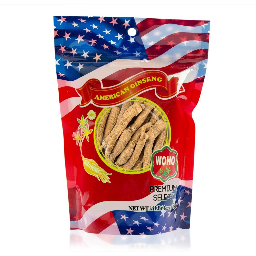 WOHO Cultivated American Ginseng 1024 Long Medium 4 oz Bag