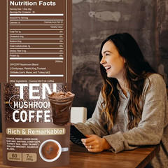 Mushroom Blend Coffee Powder 200g Lion s Mane Reishi Cordyceps Coffee Substitut