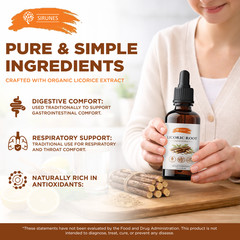 Licorice Root Liquid Extract Drops 4oz Organic Glycyrrhiza Glabra Herbal Tinctur
