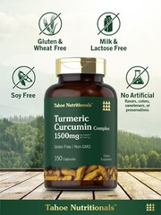 Turmeric Curcumin Capsules 1500mg Complex | 150 Count | Tahoe Nutritionals