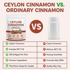 HuaangMaox Ceylon Cinnamon Softgels Supplement, 120 Count (Pack of 1), 1pcs