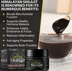 5Pack 100% Himalayan Shilajit, Soft Resin,Organic,Extremely Potent,Fulvic Acid