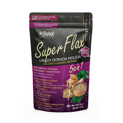 Betel Natural SuperFlax 5 en 1 Golden Flaxseed Powder – Powerful Superfood 12 Oz