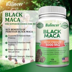 Black Maca Highest Potency Available 1000mg Supports Desire Stamina Energy