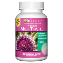 trunature Premium Milk Thistle 160 mg, 120 Vegetarian Capsules | Liver Support