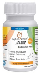 L-Arginine Capsules Free Form 99% pure Improve muscles cardio sexual health