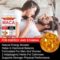 Maca Root 10000mg, Ashwagandha,Panax Ginseng Extract Male Enhancing 60 Capsules