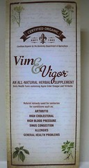 VIM & VIGOR CERTIFIED ORGANIC ALL NATURAL HERBAL DAILY HEALTH TONIC (3 – 32 OZ.)