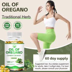 Oil of Oregano Capsules-with Carvacrol Wild Harvested Mediterranean Oregano Oil