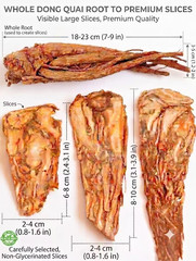 ⁠Premium Angelica Sinensis Slices 1LB Pure Dang Gui Herbal Tea Roots Sulfur-Free